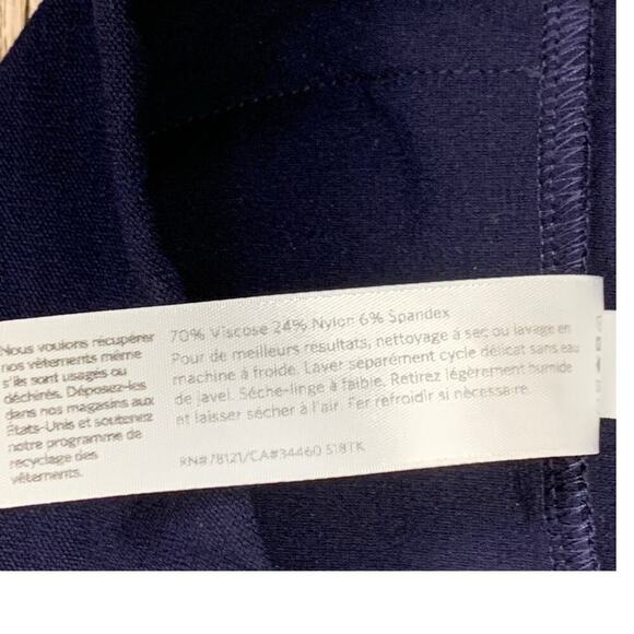 Eileen Fisher Long Navy Open Front Knit Cardigan   - Size XS - Picture 8 of 8